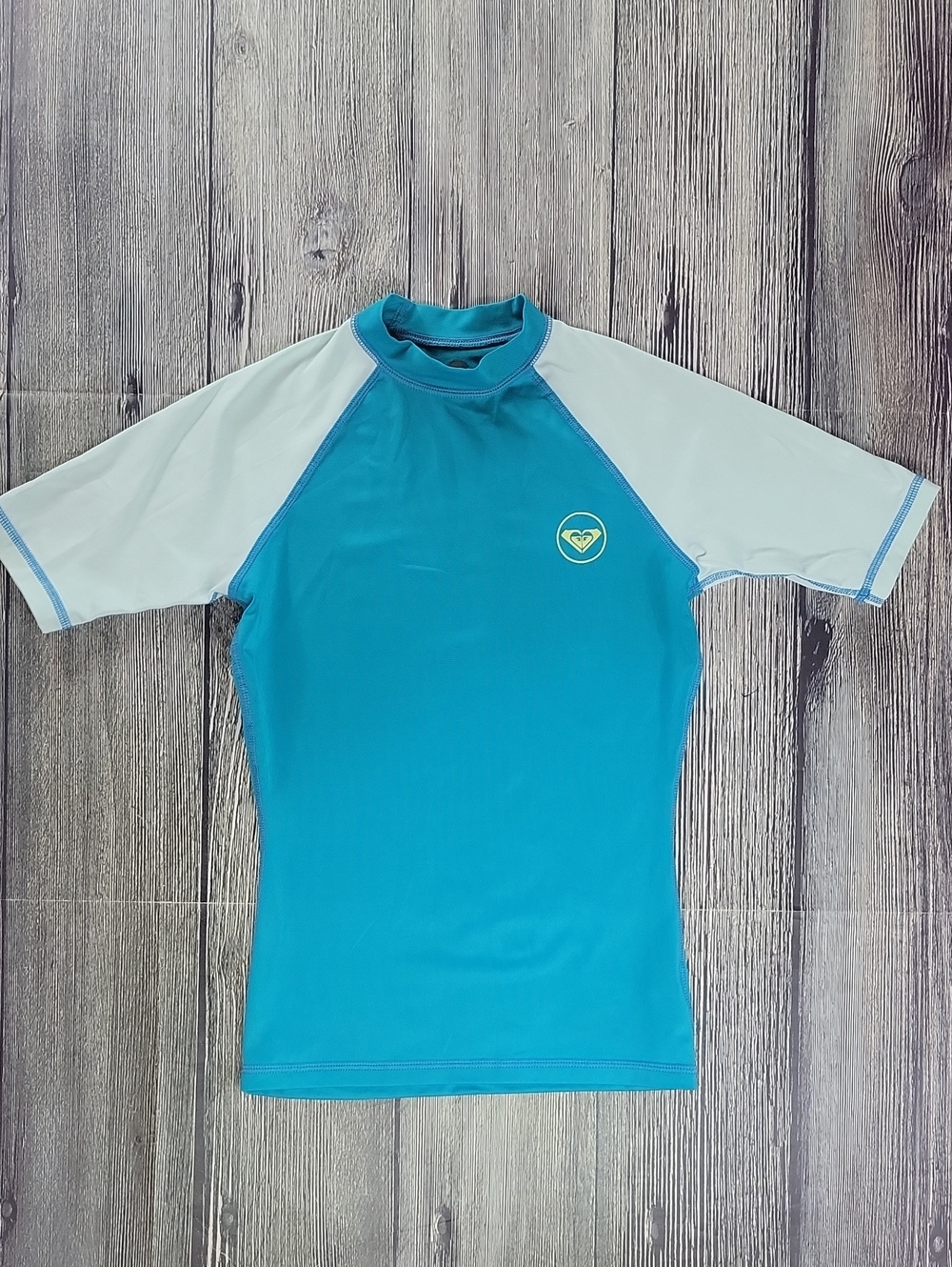Roxy Sea Bound Rash Guard In Teal Mint - Picture 3 of 11